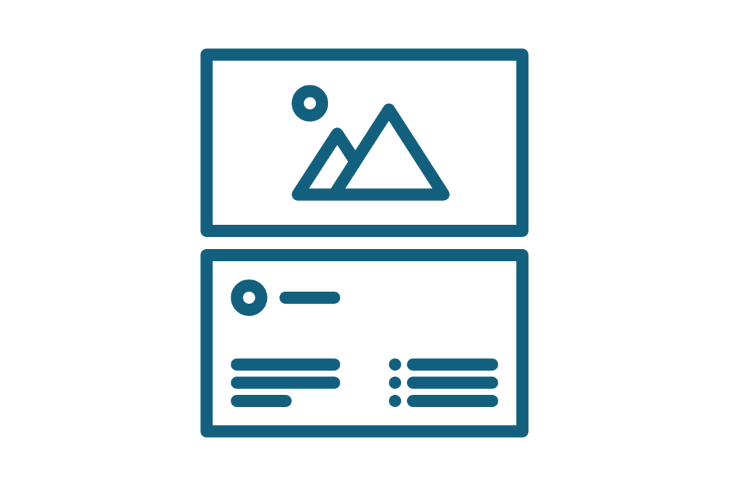 Immagine coordinata ZP: mockup minimalista blu su sfondo nero con layout biglietto e intestazione per branding aziendale
